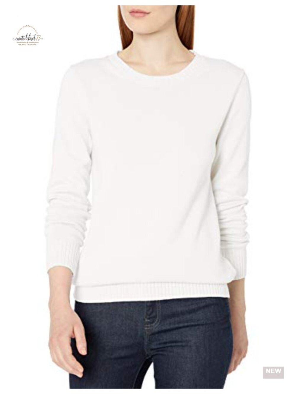 Women's Lightweight 100% Cotton Crewneck Sweater Regular Fit